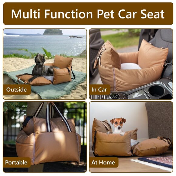 Dog Bed Carrier And Car Seat, Pet Car Seat for Small & Medium Dogs - Picture 5 of 7